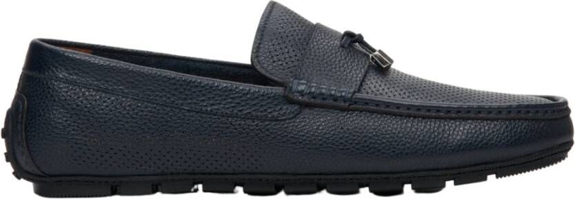 Estro Heren Marineblauwe Loafers gemaakt van Echt Leer Er00112572 Blue Heren
