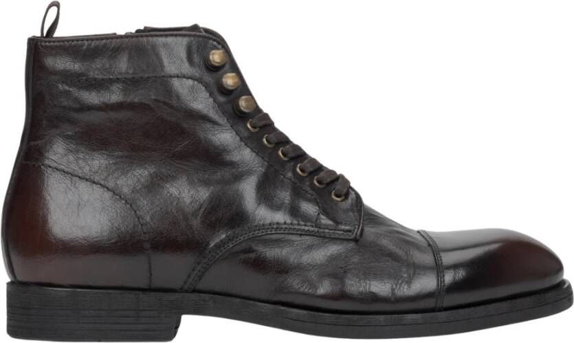 Estro Saddle Brown leren veterlaarsjes