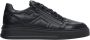 Estro Heren Zwarte Leren Sneakers met een Decoratieve Rits Er00113808 Black Heren - Thumbnail 1