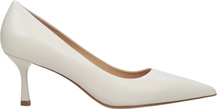 Estro Lichtbeige Leren Pumps