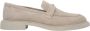 Estro Lichtbeige Penny Loafers voor dames gemaakt van Premium Italiaans echt velours - Thumbnail 1