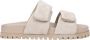 Estro Lichtbeige Velours Slippers - Thumbnail 1