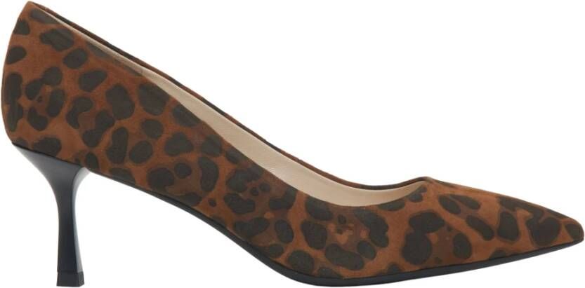Estro Velours luipaardprint pumps voor dames met puntige neus Er00115969 Multicolor Dames