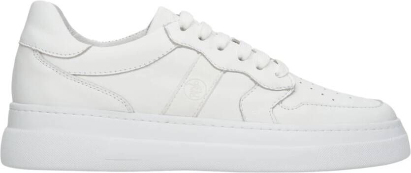 Estro Witte Leren Dames Sneakers White Dames