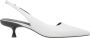 Estro Witte leren slingback pumps met lage hak - Thumbnail 1