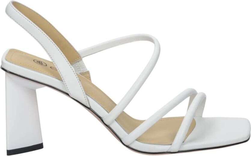 Estro Witte Strappy Sandalen met Blokhak voor Dames