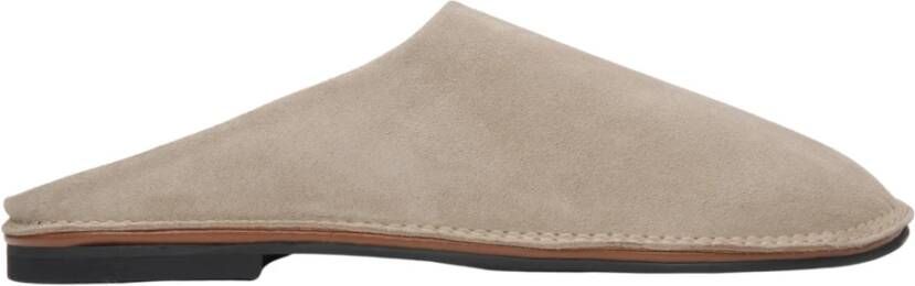 Estro Zacht Licht Beige Velours Muiltjes