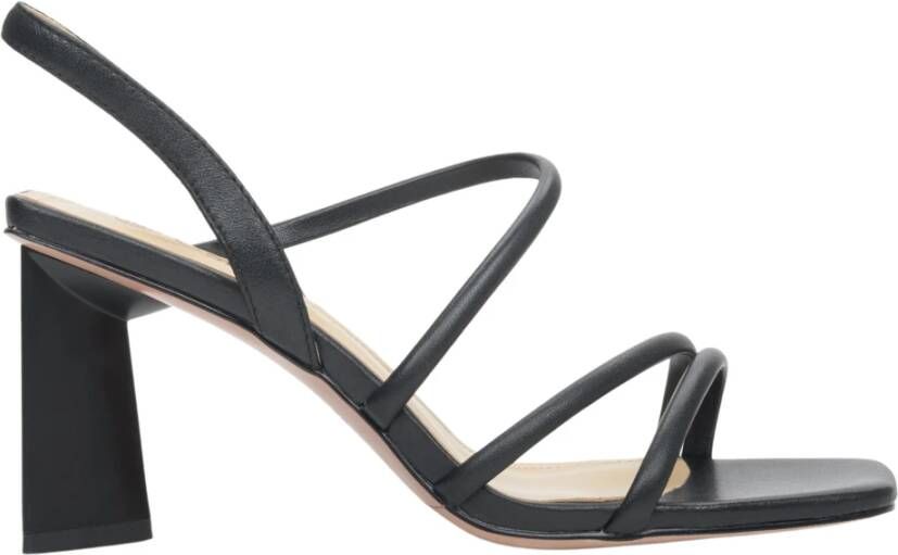 Estro Zwarte Blokhak Sandalen met Bandjes voor Vrouwen