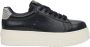 Estro Zwarte leren low-top sneakers met chunky zool - Thumbnail 1