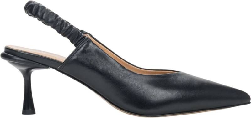 Estro Zwarte Leren Slingback Pumps voor Vrouwen