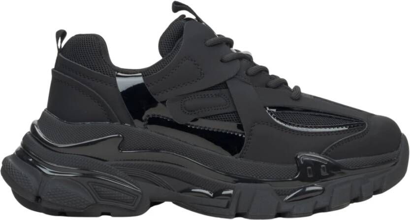 Estro Zwarte Low-Top Sneakers met Chunky Platform