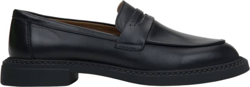 Estro Zwarte Penny Loafers voor dames gemaakt van hoogwaardig Italiaans echt leer