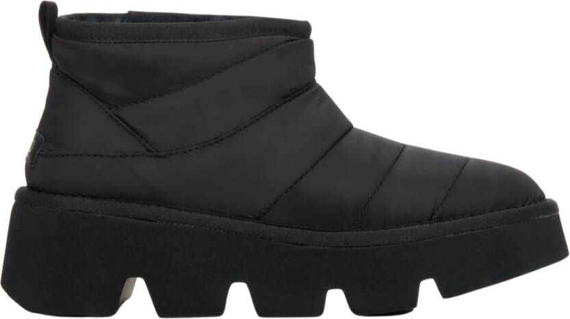 Estro Zwarte Snowboots voor Dames met Echt Bont Er00112259