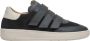 Estro Zwarte Velcro-sneakers voor dames gemaakt van Italiaans echt leer en velours Multicolor Dames - Thumbnail 1