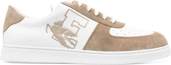 ETRO Beige Leren Casual Sneakers Multicolor Heren