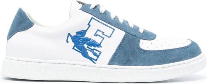 Etro Blauwe Leren Casual Sneakers