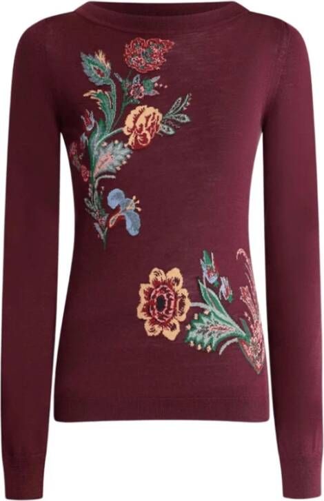 Etro Bloe Jacquard Boothals Sweatshirt