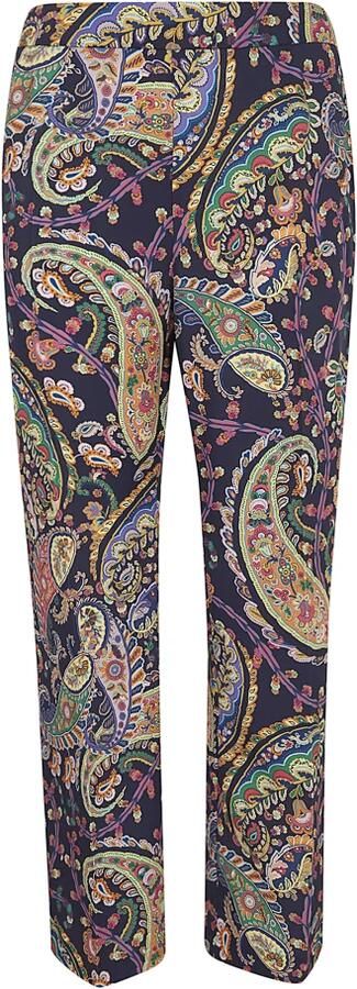 Etro Bootcut broek met geplaatste paisley-bladprint