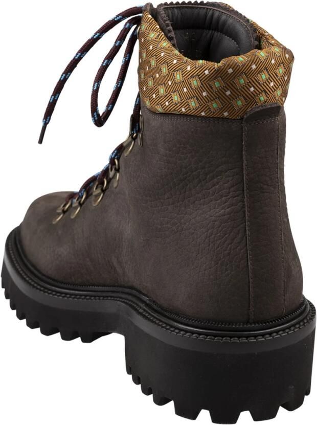 Etro Bruin Leren Veterschoenen