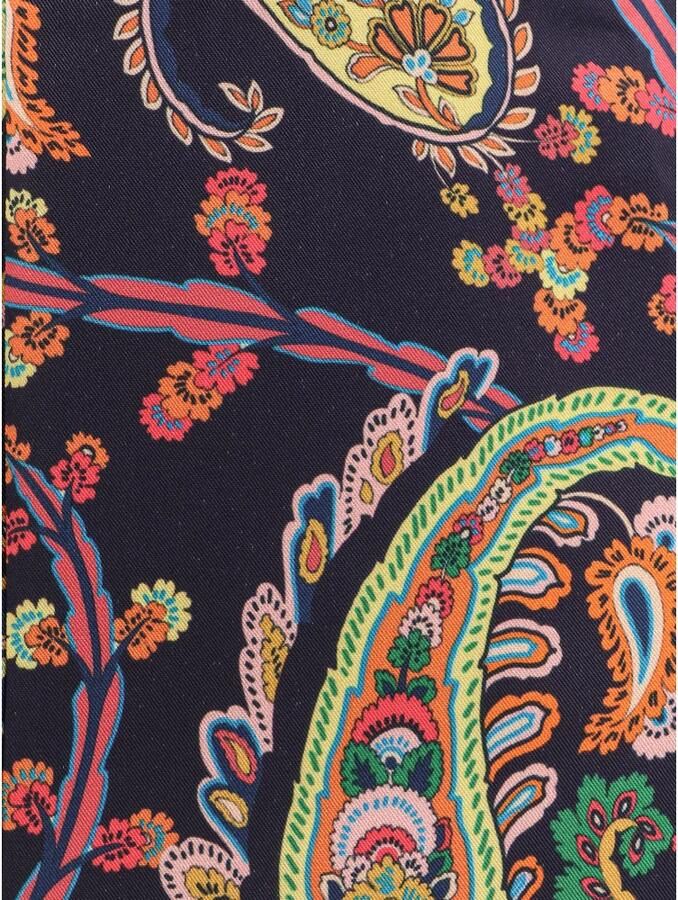 Etro Stretch Cady Bootcut broek met bloe paisleymotief - Foto 2