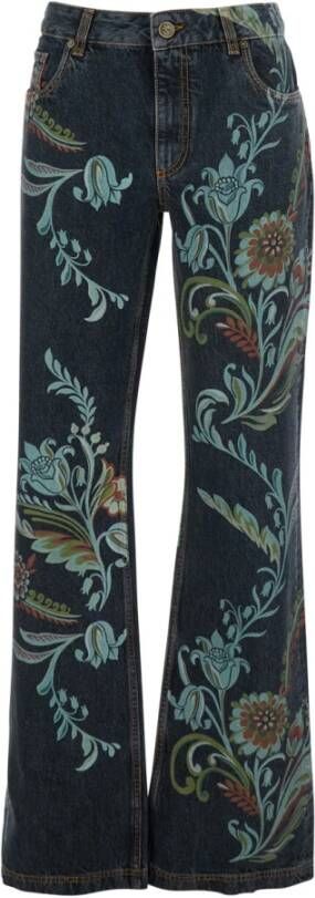 Etro Gedrukte Boot-cut Dames Jeans
