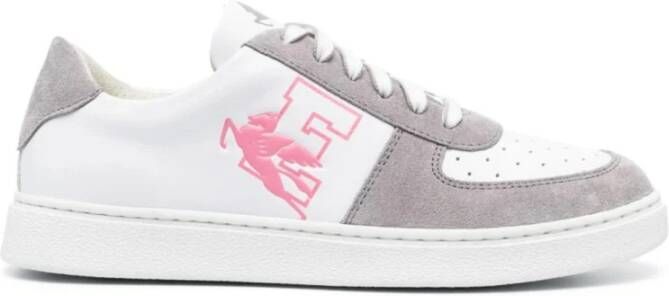 Etro Grijze Leren Casual Trainers Sneakers
