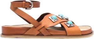 ETRO Platte sandalen Bruin Dames