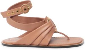 ETRO Platte sandalen Bruin Dames