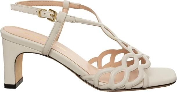 Evaluna Geveterde Sandalen met Blokhak