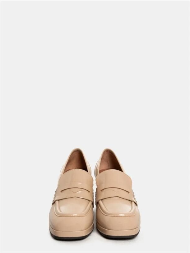 Evaluna Mocassino met hak in lakleer