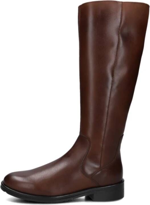 Everybody Elegante hoge laarzen in cognac leer Brown Dames