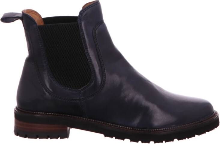 Everybody Elegante Leren Enkellaarzen Blue Dames