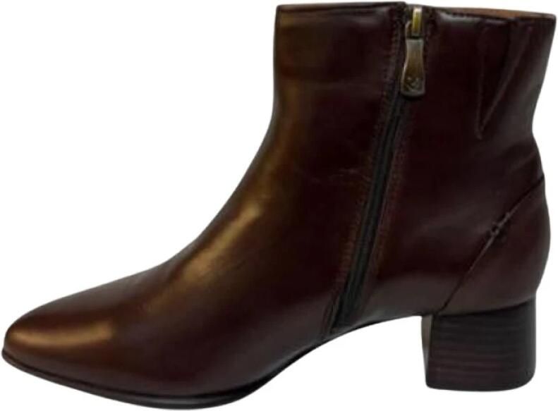 Everybody Ludina Enkellaarsjes Enkelboots met rits Dames Bruin - Foto 8