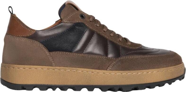 Exton Bruine Suède Leren Veterschoenen