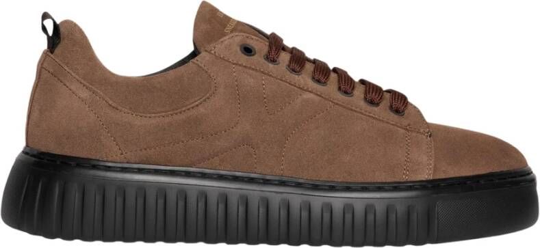 Exton Bruine Suède Veterschoenen