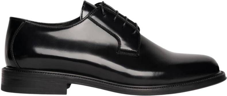Exton Elegante Zwarte Veterschoenen Derby