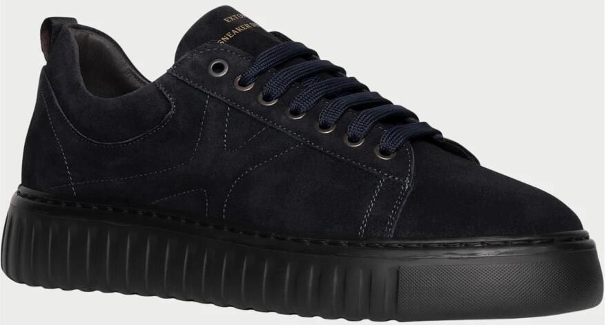 Exton Blauwe Suède Veterschoenen