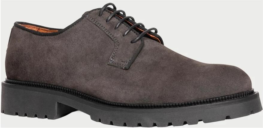 Exton Suède Veterschoenen met Platte Zolen