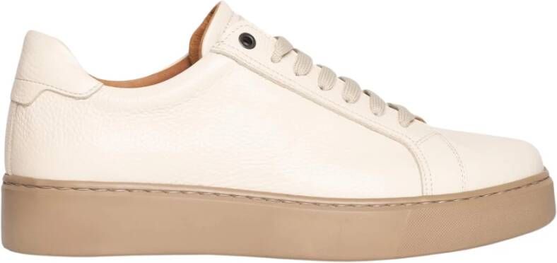 Exton Gehamerd Leren Vetersneakers