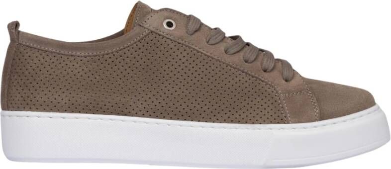 Exton Geperforeerde Suède Sneakers Diepblauw