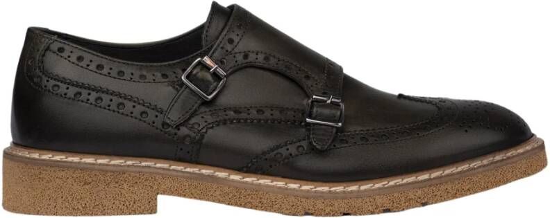 Exton Groene Double Monk Leren Schoenen
