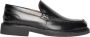 Exton Zwarte Leren College Loafers - Thumbnail 1