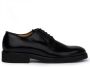 Exton Zwarte Leren Derby Schoen - Thumbnail 1