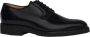Exton Zwarte Leren Derby Schoenen - Thumbnail 1