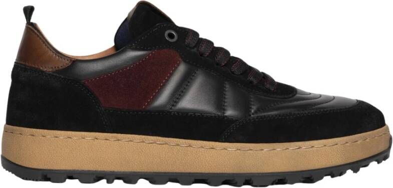 Exton Zwarte Veterschoenen