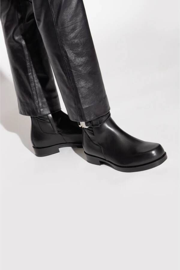 1017 Alyx 9SM Ankle boots with rollercoaster buckle Zwart Dames