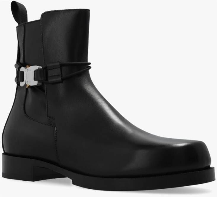 1017 Alyx 9SM Ankle boots with rollercoaster buckle Zwart Heren