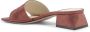 19v69 Italia Bruine Leren Sandalen met 4cm Hak Brown Dames - Thumbnail 2