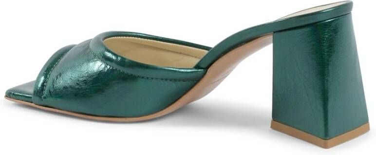 19v69 Italia Flat Sandals Green Dames