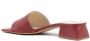 19v69 Italia Rode Leren Sandalen met 4 cm Hak Red Dames - Thumbnail 2